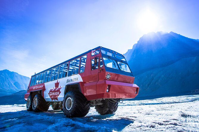 Athabasca Glacier Snow Trip from Banff - Columbia Icefield Discovery Centre: Ice Explorer and glacier water