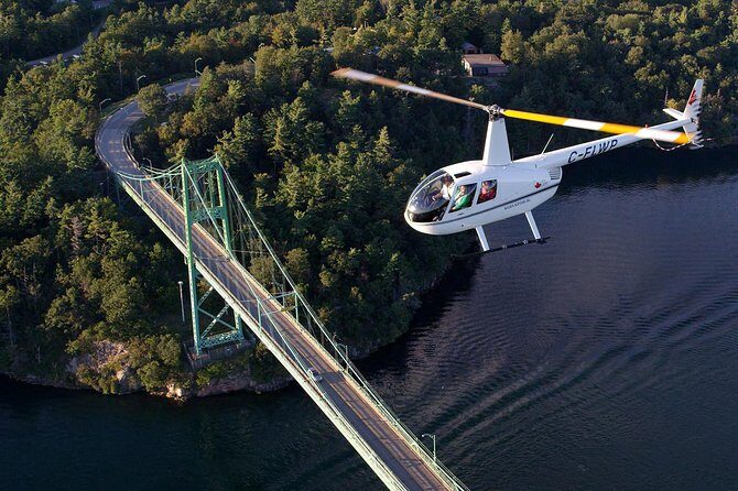Boldt Castle and Thousand Islands Helicopter Tour - The Thousand Islands Bridge Fly-Over (Canada + U.S. in One Glance)
