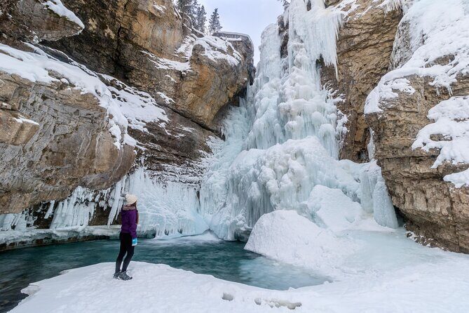 Lake Louise, Moraine Lake, Banff Tour from Calgary/Canmore/Banff - Marble Canyon Ice Walk With Crampons (The Winter Swap That Changes the Day)