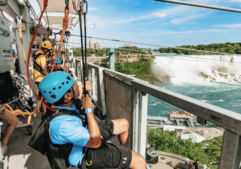 Niagara Falls, Canada: Early Bird Zip Line to The Falls - Getting There on Clifton Hill and Checking In Fast