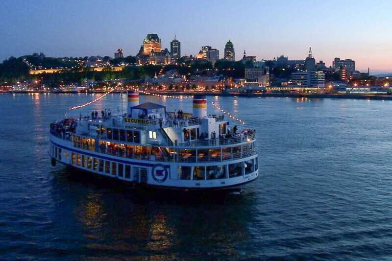 Québec City: Evening Cruise with Live DJ - Château Frontenac and Montmorency Falls after dark