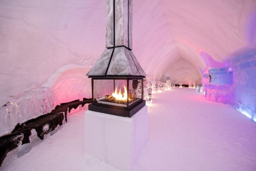 Quebec Ice Hotel Entrance Ticket with Transportation - The Ice Bar: One Drink in Icy Glass (If It’s Open)