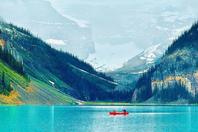 ShuttleBus 2way Banff to Lake Louise (1Hr) and Moraine Lake (1Hr) - Moraine Lake’s 1-hour hit: Rockpile views and postcard timing