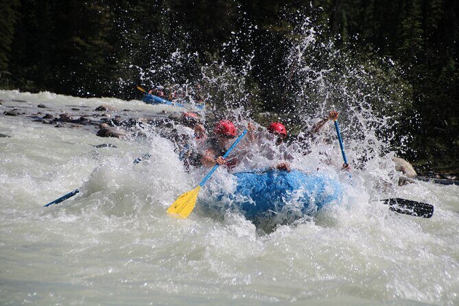Sunwapta River Self-Drive Rafting Trip - On the Water: Crew Work in a Six-Person Raft