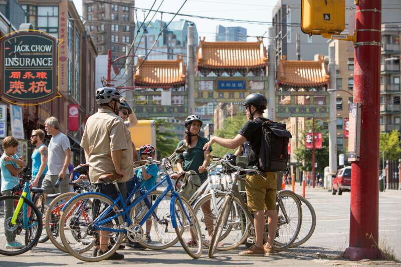 Vancouver: Guided Bike Tour - Back toward the waterfront: Coal Harbour and seaplane views