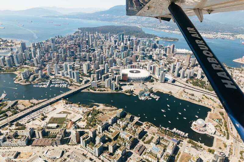 Vancouver: Scenic Panorama Seaplane Tour & Suspension Bridge - First Stop: The Harbour Air Seaplane Over Vancouver