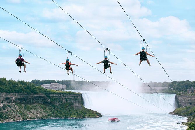 Zipline To The Falls in Niagara Falls, Canada - WildPlay MistRider: what the experience feels like end to end